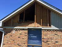 fire damaged attic