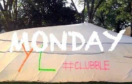 a photo of the monday night banner for the young life clubble event